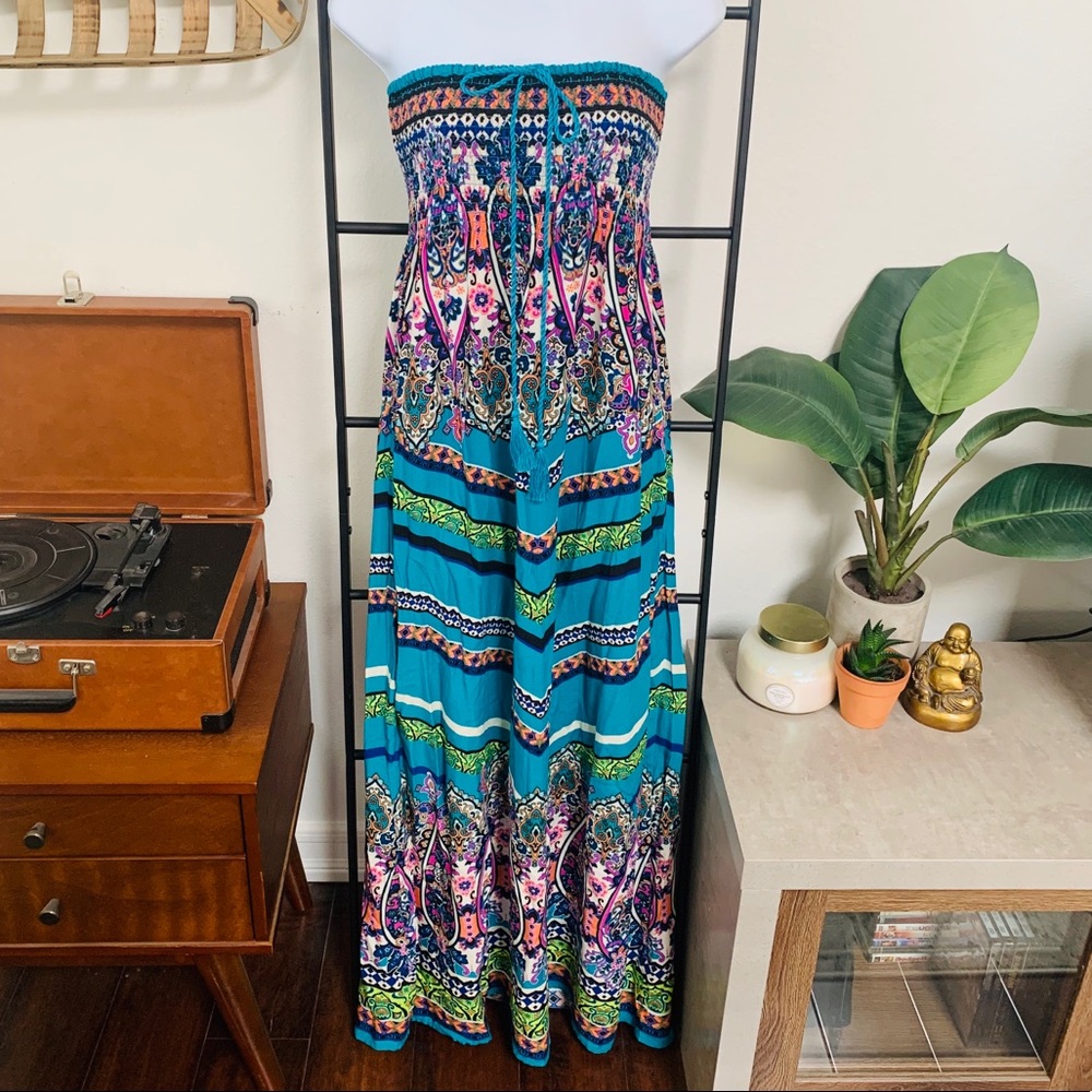 NWT Forever 21 Multicolor Print Maxi Dress